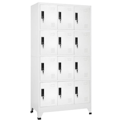 Lockerkast 90x45x180 cm staal wit Wit