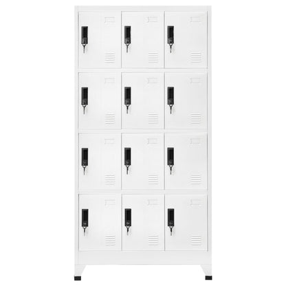 Lockerkast 90x45x180 cm staal wit Wit