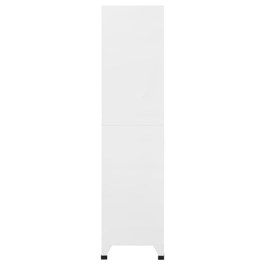 Lockerkast 90x45x180 cm staal wit Wit