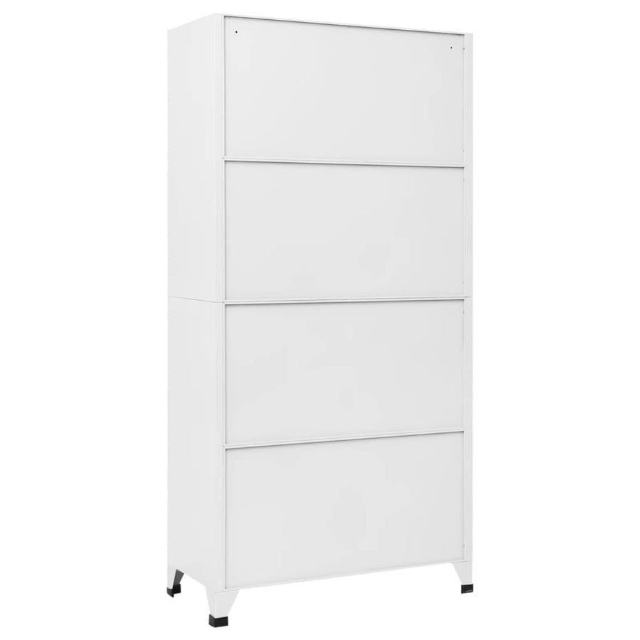 Lockerkast 90x45x180 cm staal wit Wit