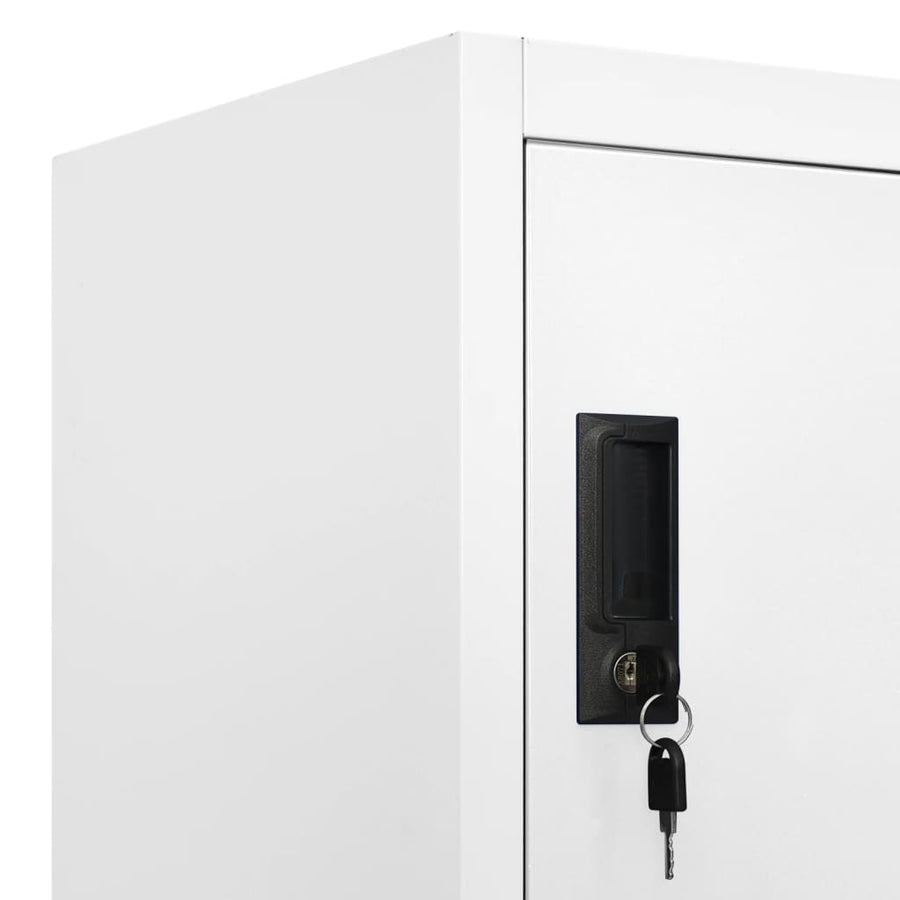 Lockerkast 90x45x180 cm staal wit Wit