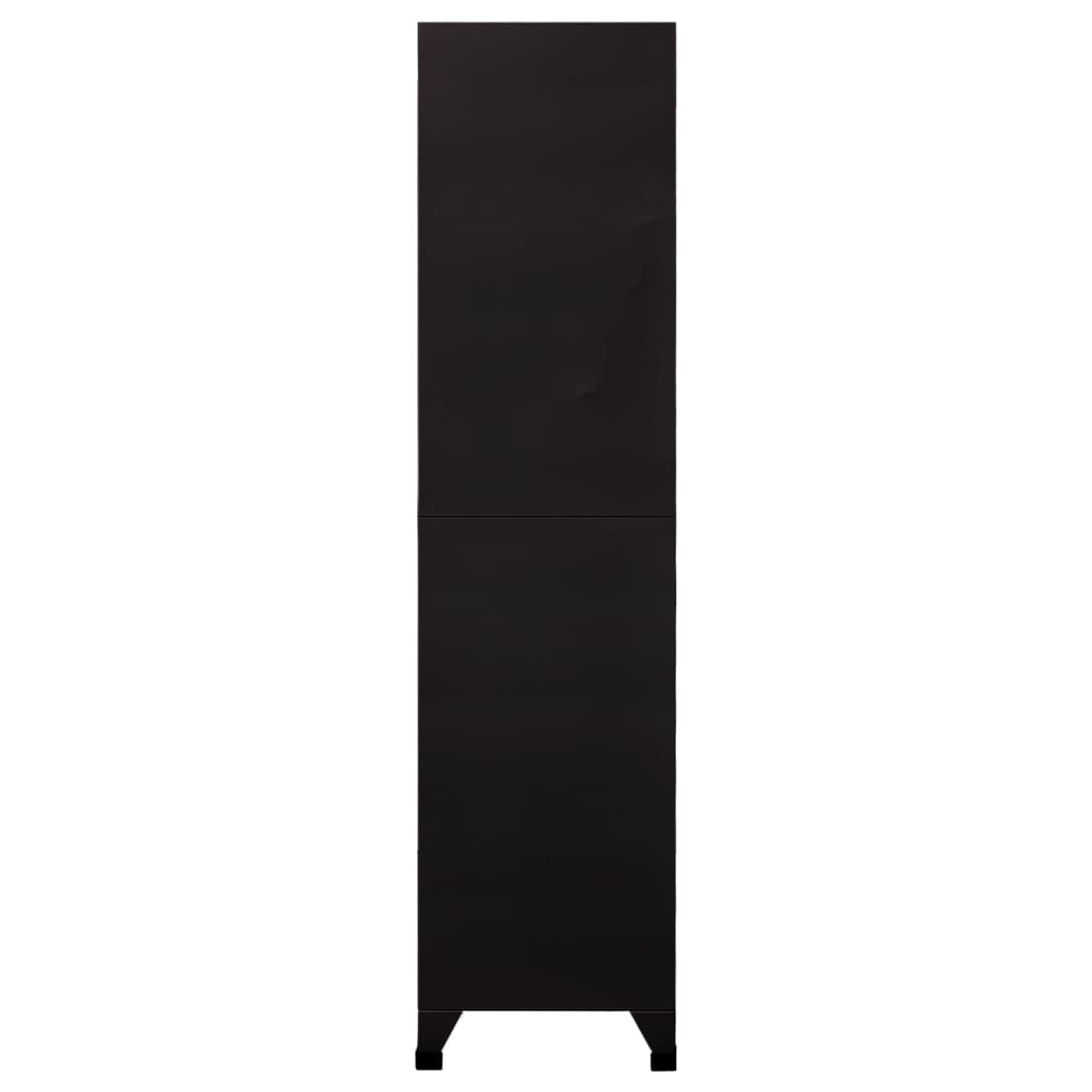 Lockerkast 90x45x180 cm staal zwart Zwart Met 12 lockers