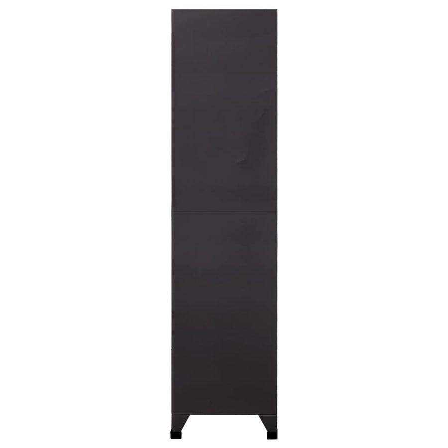 Lockerkast 90x45x180 cm staal antracietkleurig en wit Antraciet en wit Met 12 lockers