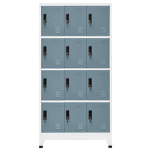 Lockerkast 90x45x180 cm staal lichtgrijs en donkergrijs Lichtgrijs en donkergrijs