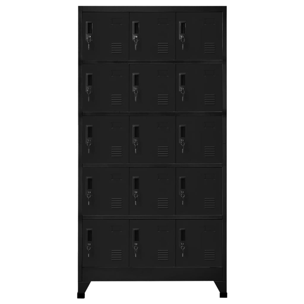 Lockerkast 90X40X180 Cm Staal Zwart 1