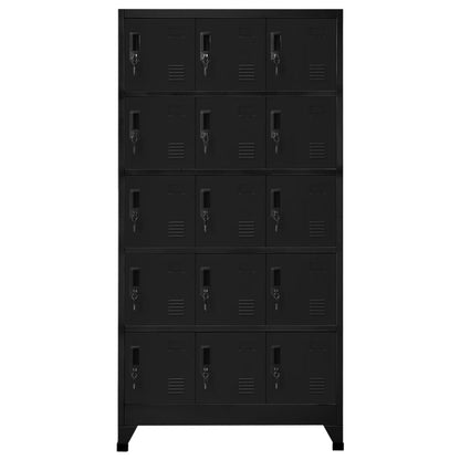 Lockerkast 90X40X180 Cm Staal Zwart 1