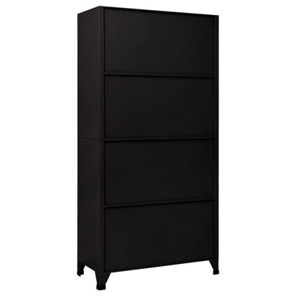 Lockerkast 90X40X180 Cm Staal Zwart 1