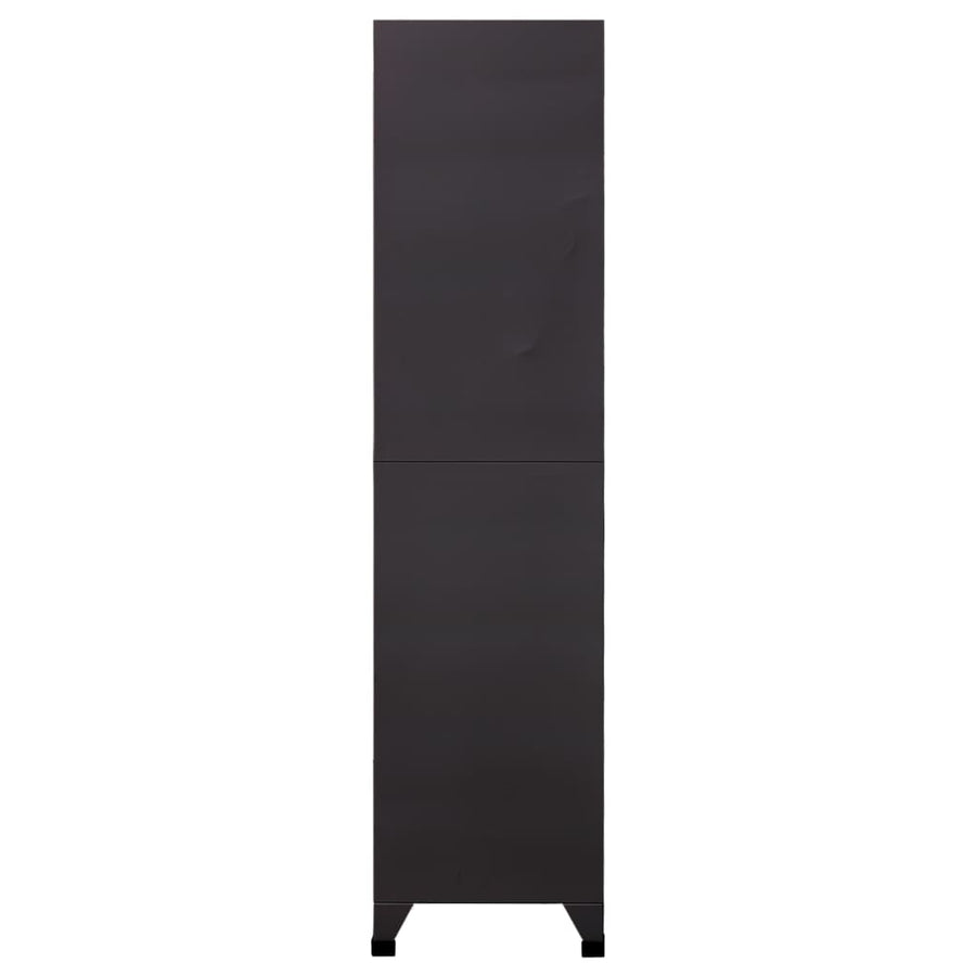 Lockerkast 90x40x180 cm staal antracietkleurig Antraciet Met 15 lockers