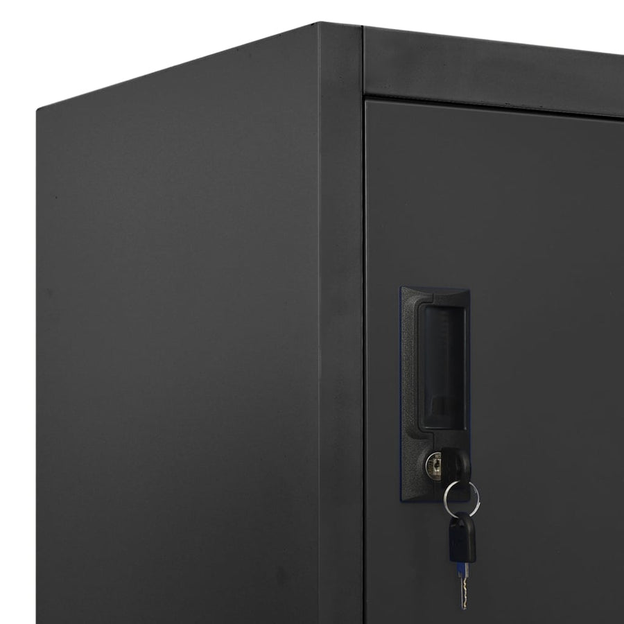 Lockerkast 90x40x180 cm staal antracietkleurig Antraciet Met 15 lockers