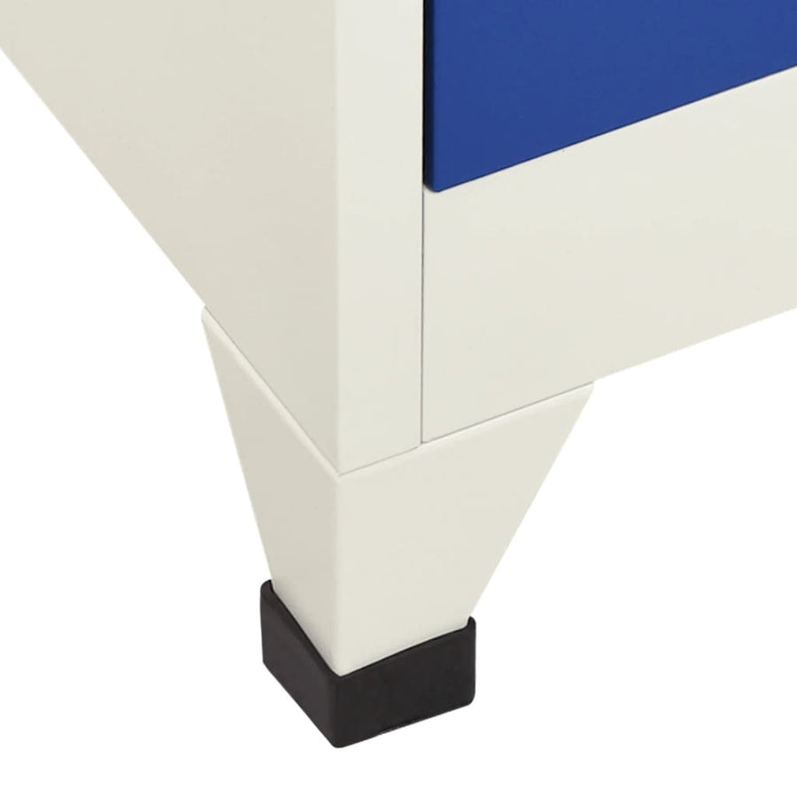 Lockerkast 90x40x180 cm staal grijs en blauw Grijs en blauw