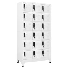 Lockerkast 90x40x180 cm staal wit Wit Met 18 lockers