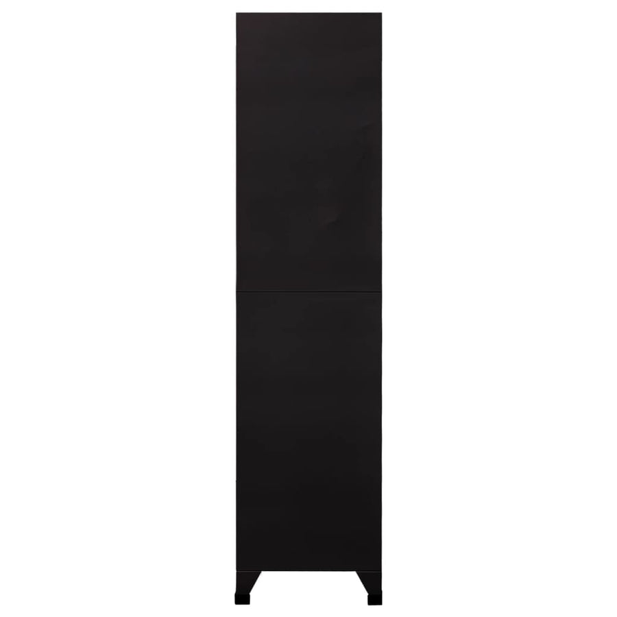 Lockerkast 90x40x180 cm staal zwart Zwart