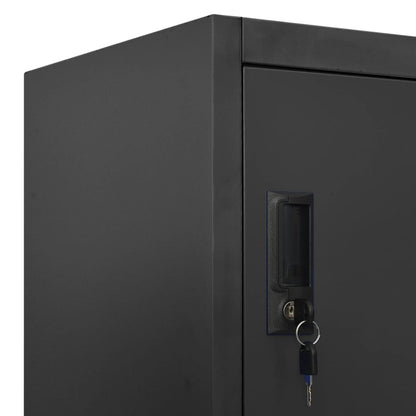 Lockerkast 90x40x180 cm staal antracietkleurig Antraciet