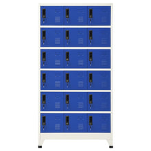 Lockerkast 90X40X180 Cm Staal Grijs En Blauw 1