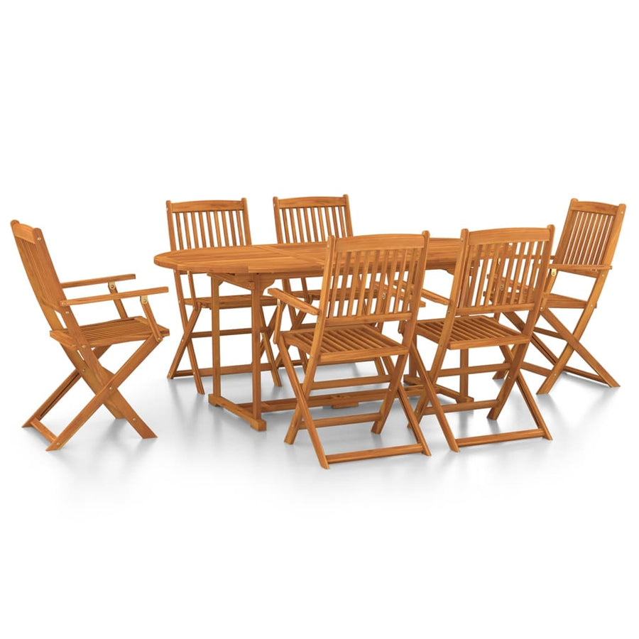 7-delige Tuinset 180x90x75 cm massief acaciahout