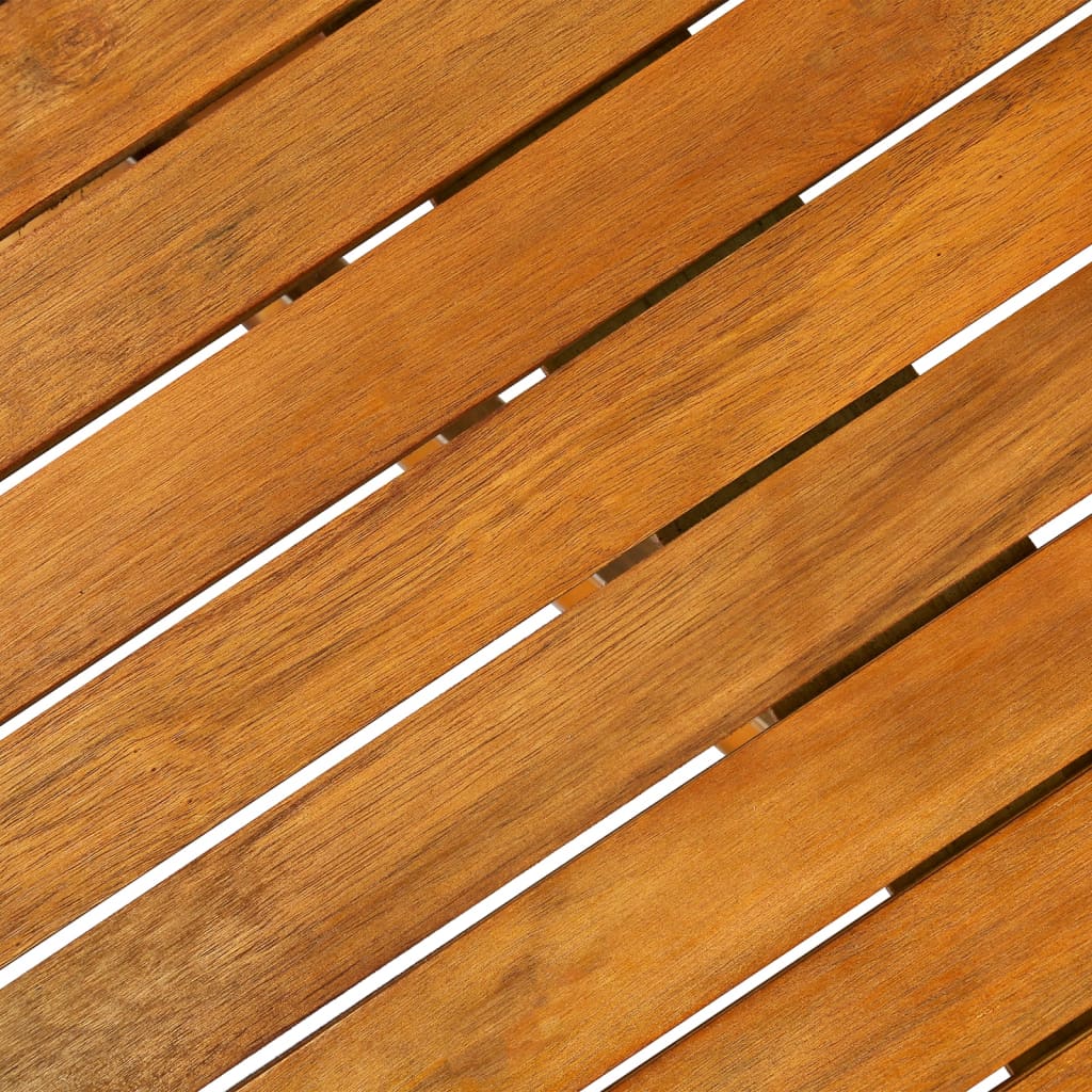 -Delige Tuinset Massief Acaciahout Bruin 9 180 cm tafellengte Met armleuning