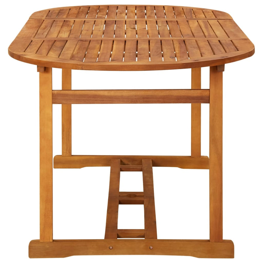 -Delige Tuinset Massief Acaciahout Bruin 7 180 cm tafellengte Zonder armleuning