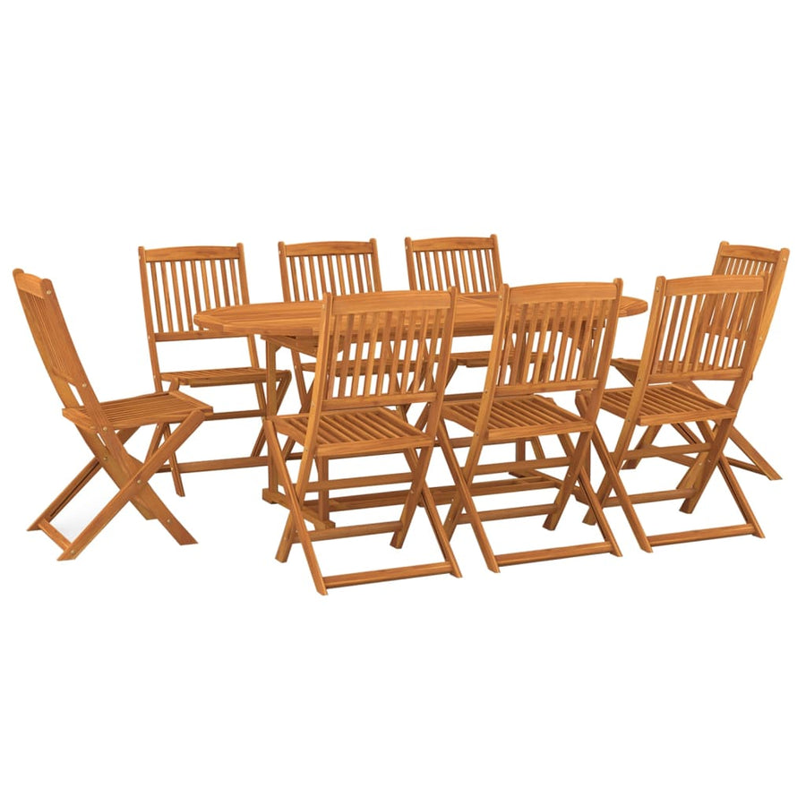 9-delige Tuinset massief acaciahout 9 180 cm tafellengte