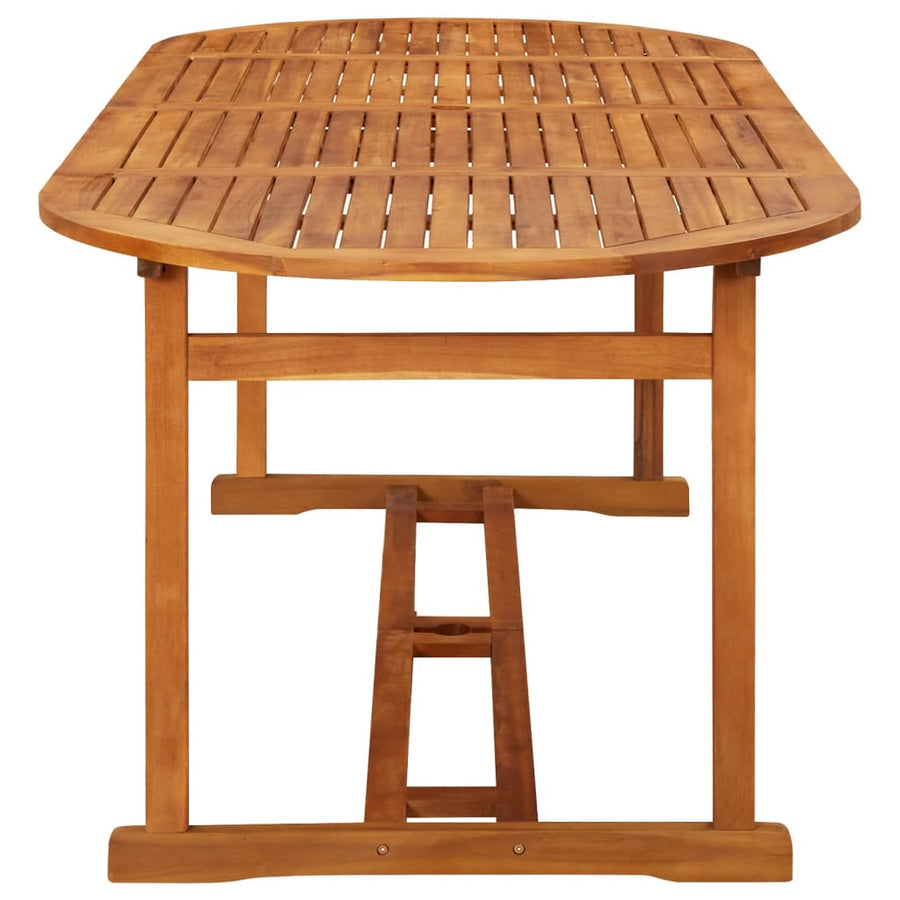 9-delige Tuinset massief acaciahout 9 220 table length Met armleuning