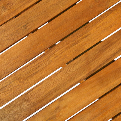 9-delige Tuinset massief acaciahout 9 220 table length Met armleuning