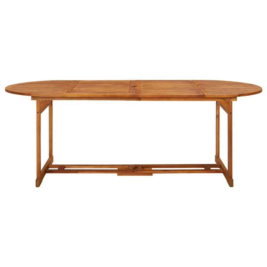 -Delige Tuinset Massief Acaciahout Bruin 11 220 table length Met armleuning
