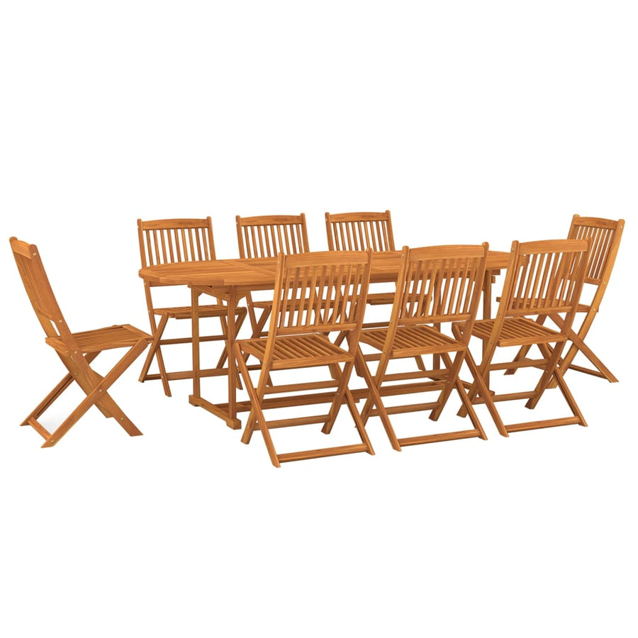 9-delige Tuinset massief acaciahout 9 220 table length Zonder armleuning