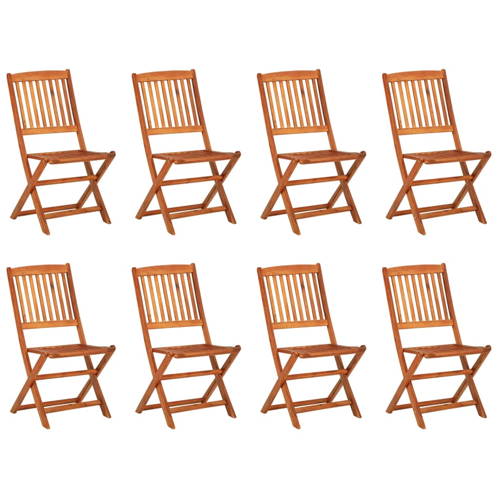 9-delige Tuinset massief acaciahout 9 220 table length Zonder armleuning