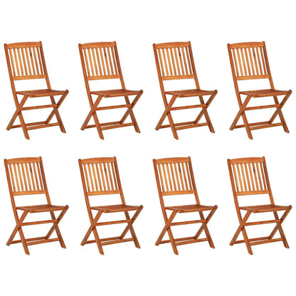 9-delige Tuinset massief acaciahout 9 220 table length Zonder armleuning