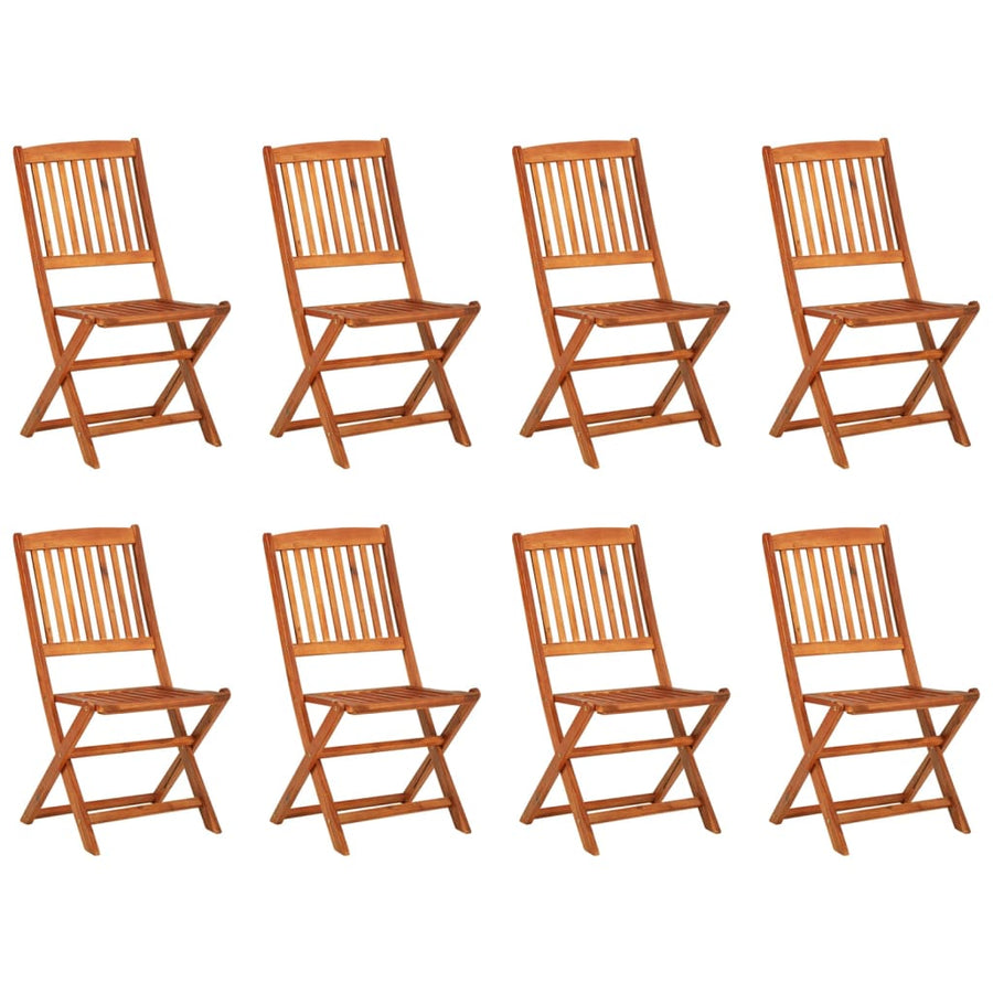 9-delige Tuinset massief acaciahout 9 220 table length Zonder armleuning