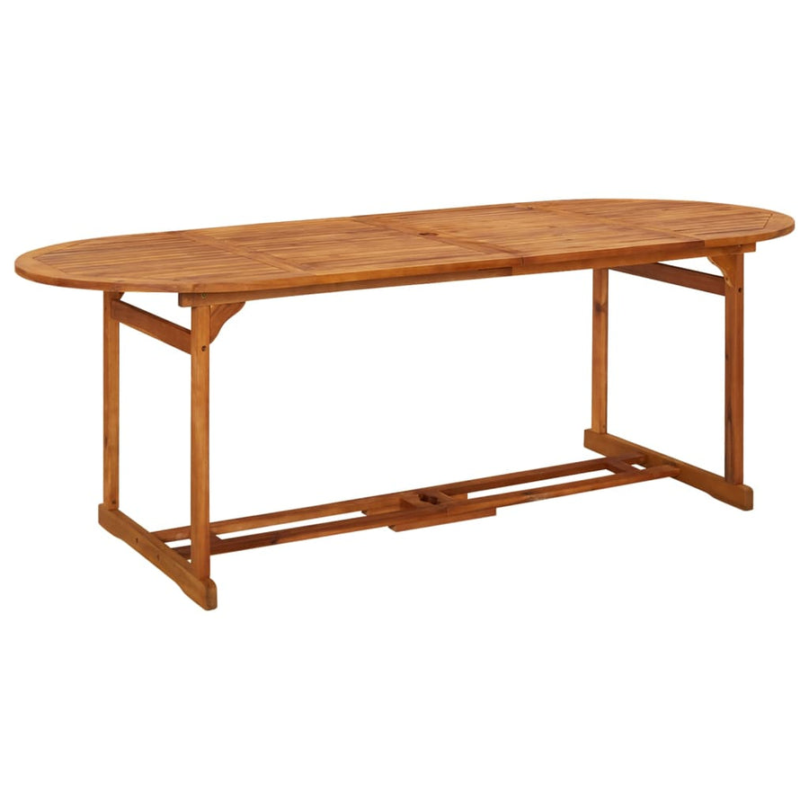 9-delige Tuinset massief acaciahout 9 220 table length Zonder armleuning
