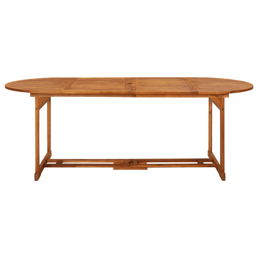 9-delige Tuinset massief acaciahout 9 220 table length Zonder armleuning