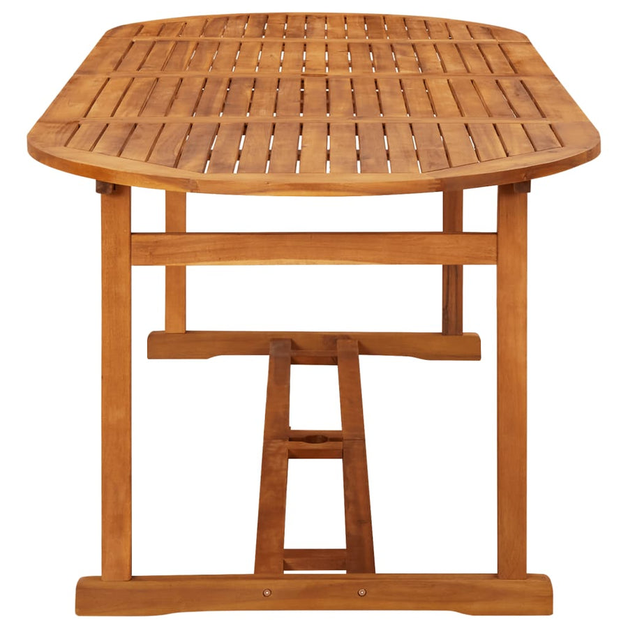 9-delige Tuinset massief acaciahout 9 220 table length Zonder armleuning