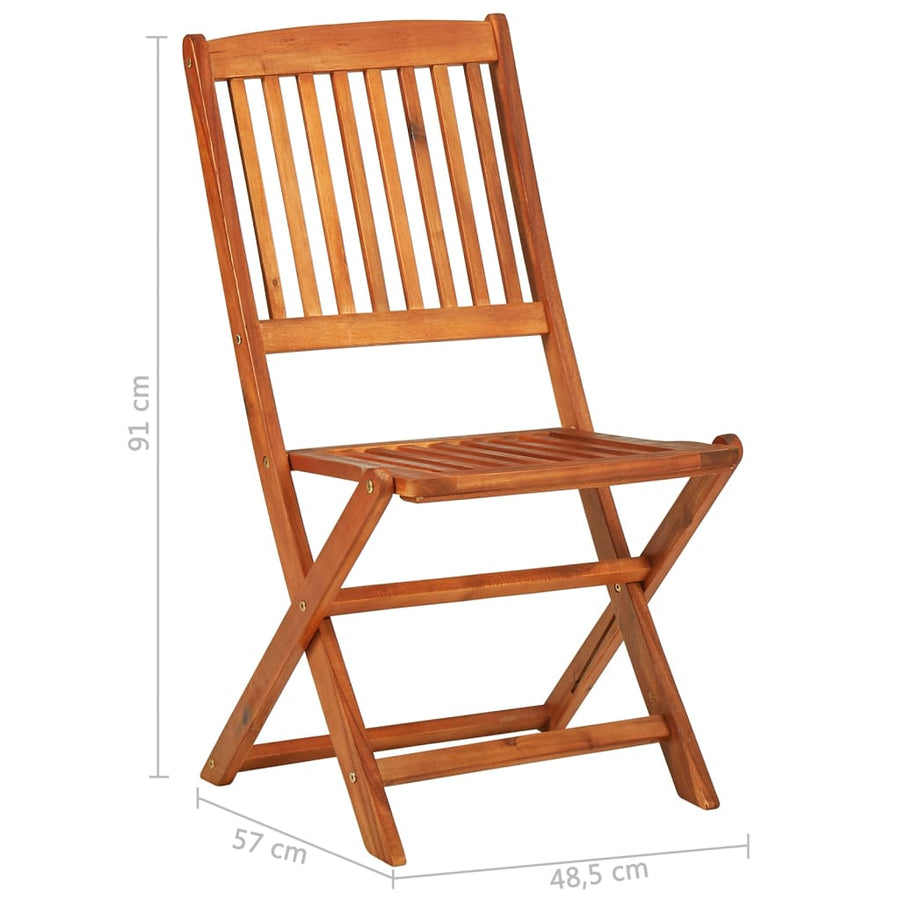 13-Delige Tuinset Massief Acaciahout 280 cm tafellengte Zonder armleuning