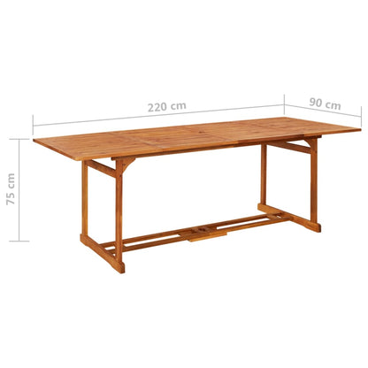 9-Delige Tuinset 220X90X75 Cm Massief Acaciahout 8