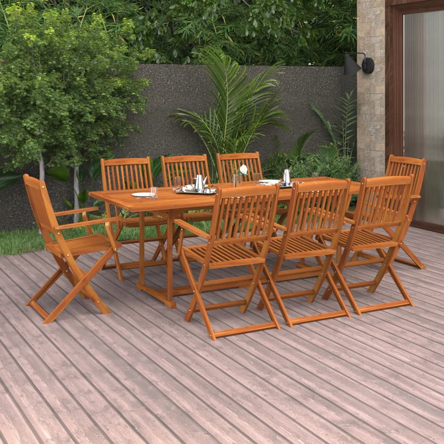 9-Delige Tuinset 220X90X75 Cm Massief Acaciahout 8