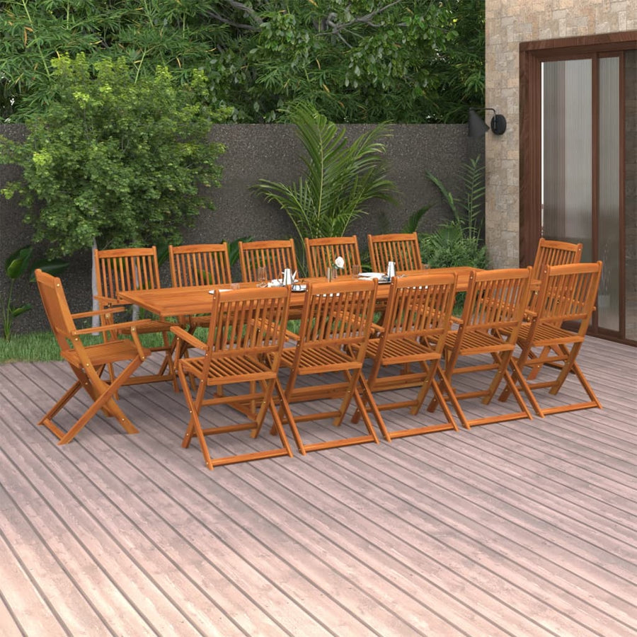 13-delige Tuinset 280x90x75 cm massief acaciahout
