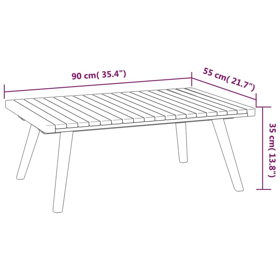 5-Delige Loungeset Met Kussens Massief Acaciahout 2x hoek + midden + Bank + Tafel