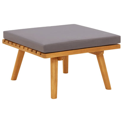 6-Delige Loungeset Met Kussens Massief Acaciahout Tafel + 2x hoek + 2x midden + voetensteun
