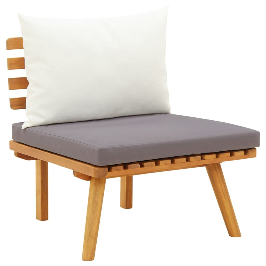5-Delige Loungeset Met Kussens Massief Acaciahout hoek + 3x midden + Tafel