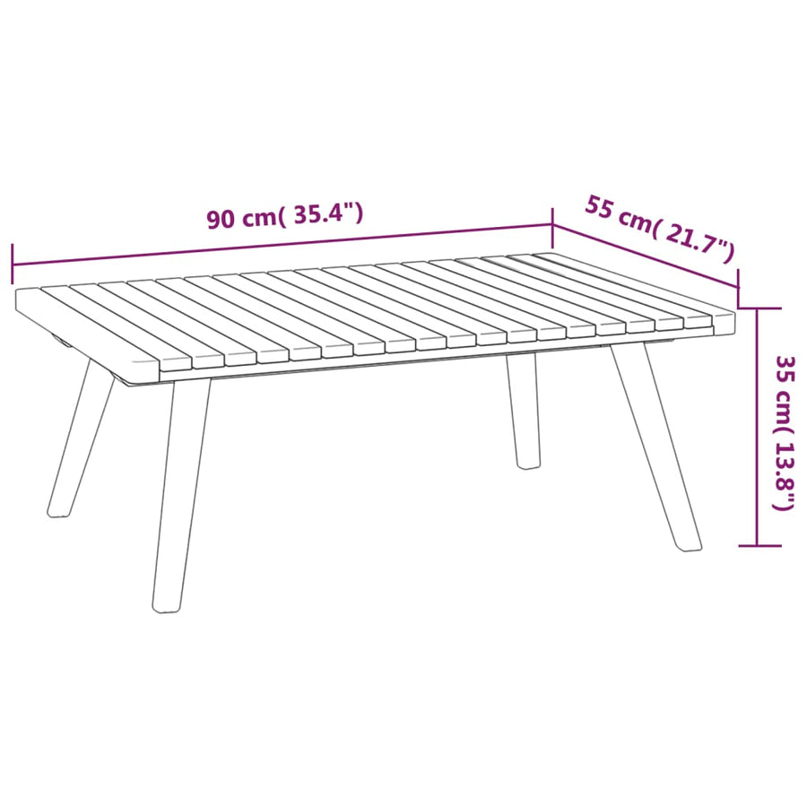 5-Delige Loungeset Met Kussens Massief Acaciahout hoek + 3x midden + Tafel