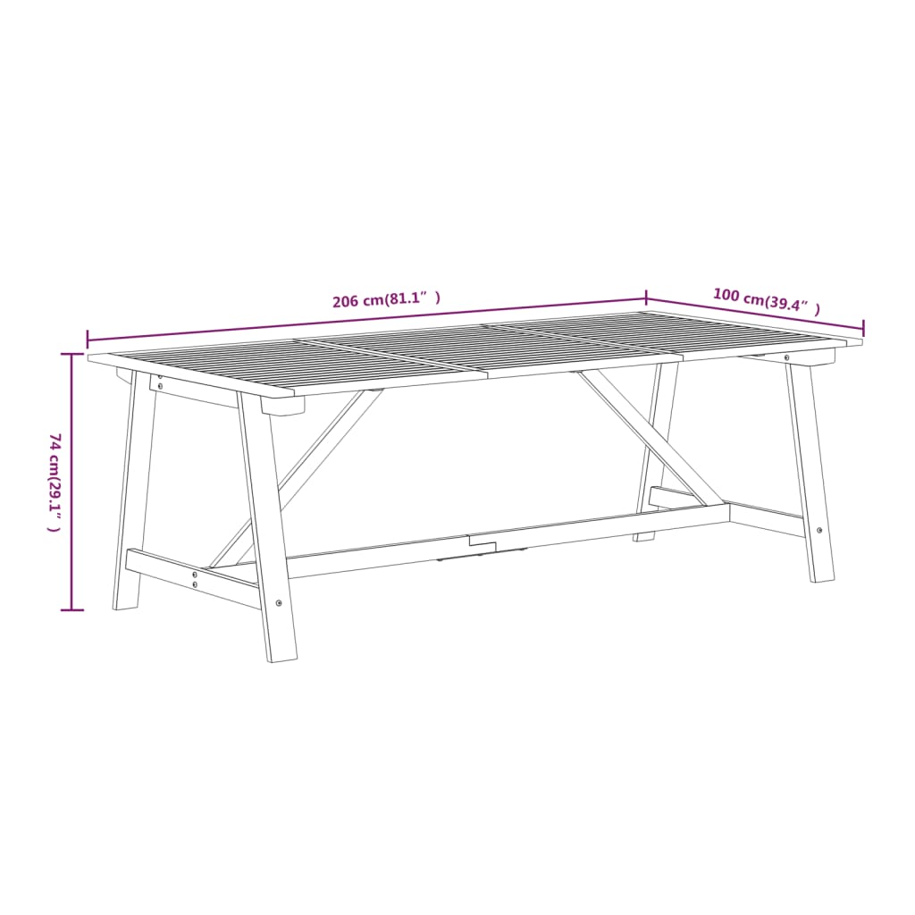 9-Delige Tuinset Massief Acaciahout 8
