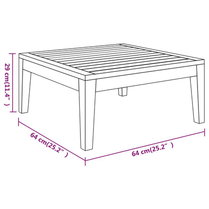 3-Delige Loungeset Met Donkergrijze Kussens Acaciahout 1 Donkergrijs hoek + Ligbed + Tafel