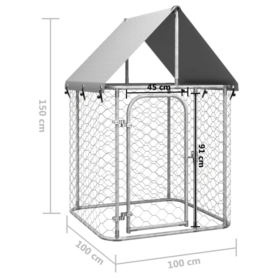Hondenkennel Voor Buiten Met Dak 100 x 100 x 150 cm