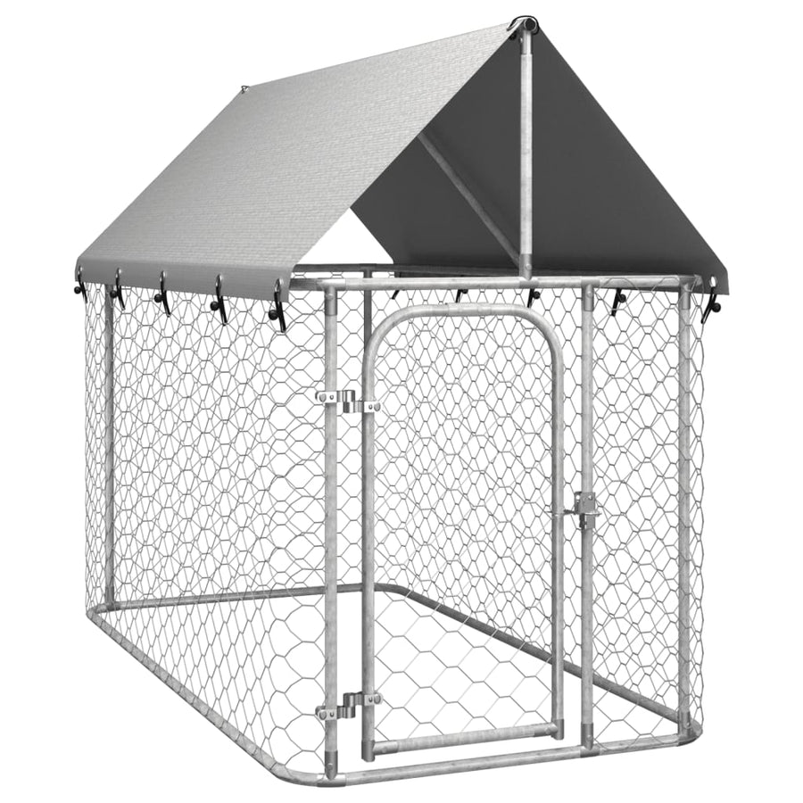 Hondenkennel voor buiten met dak 200x100x150 cm 200 x 100 x 150 cm