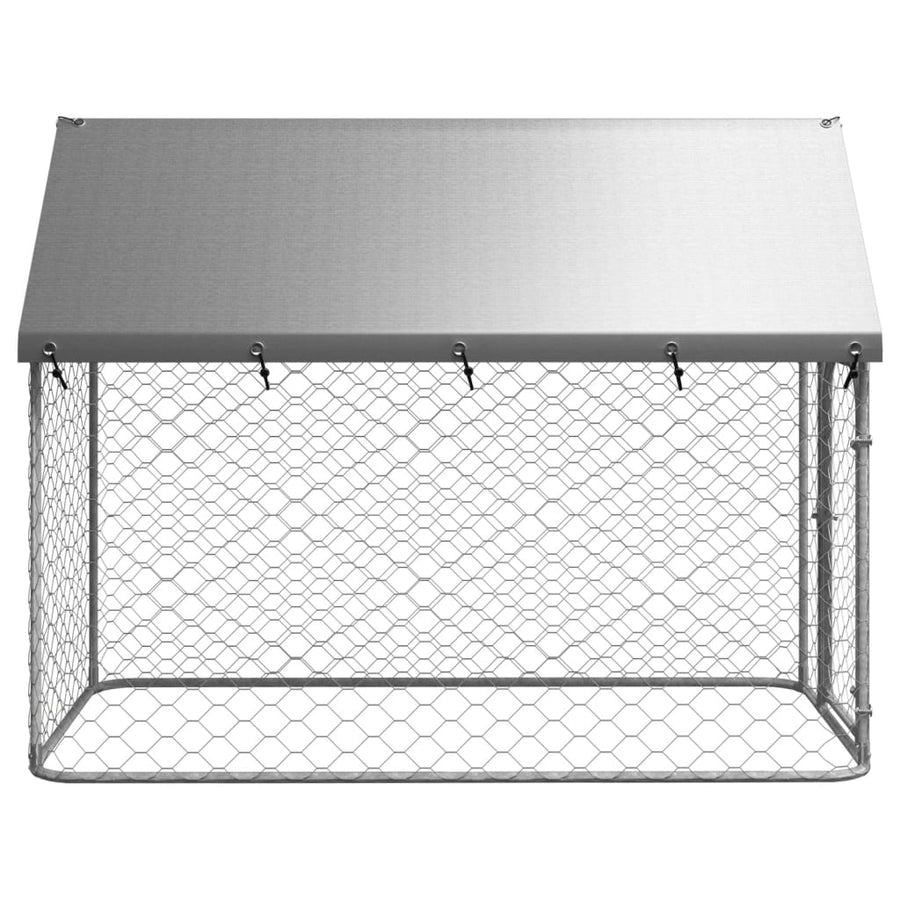 Hondenkennel voor buiten met dak 200x100x150 cm 200 x 100 x 150 cm