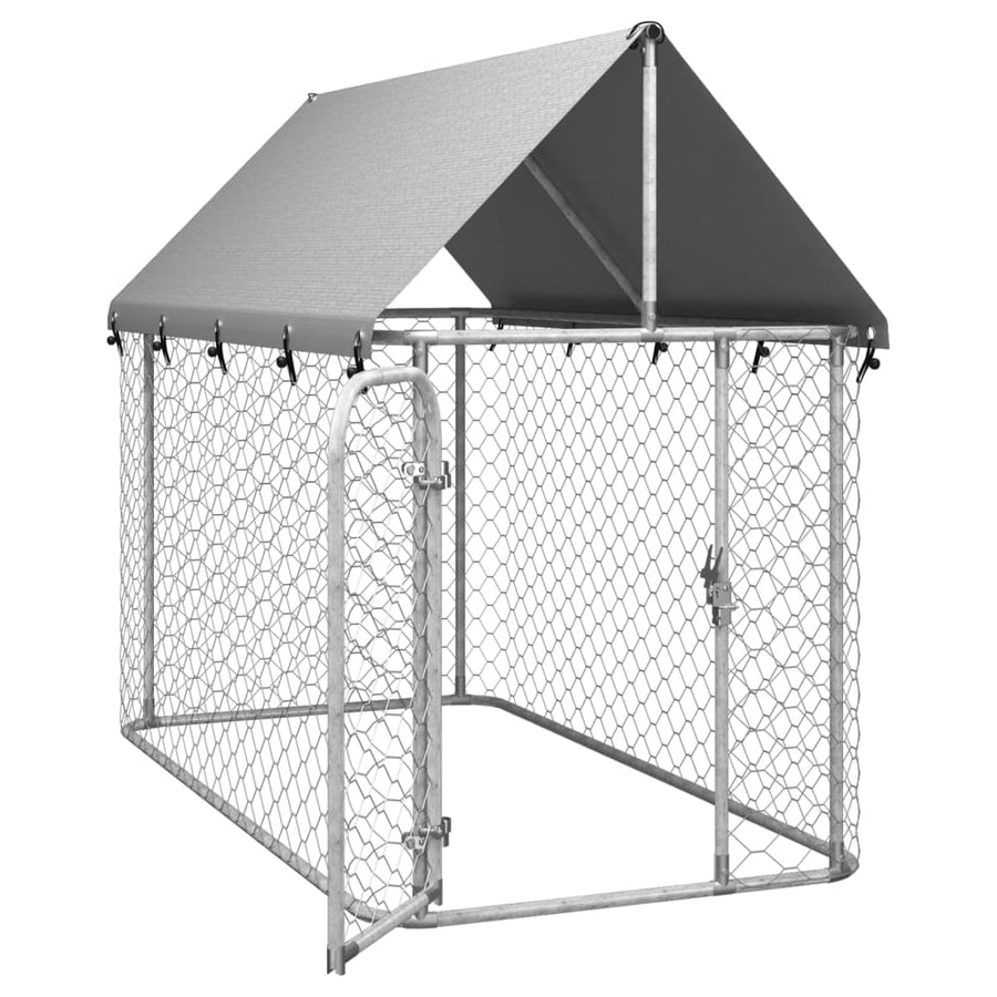 Hondenkennel voor buiten met dak 200x100x150 cm 200 x 100 x 150 cm