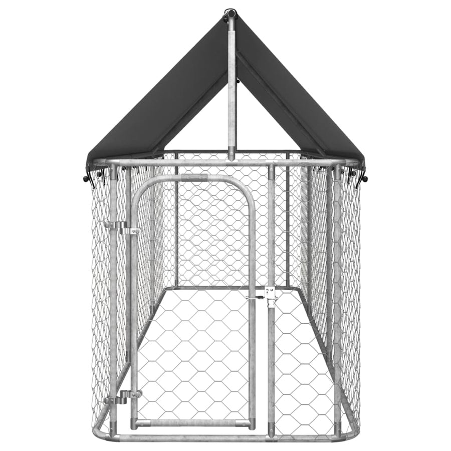 Hondenkennel voor buiten met dak 400x100x150 cm 400 x 100 x 150 cm