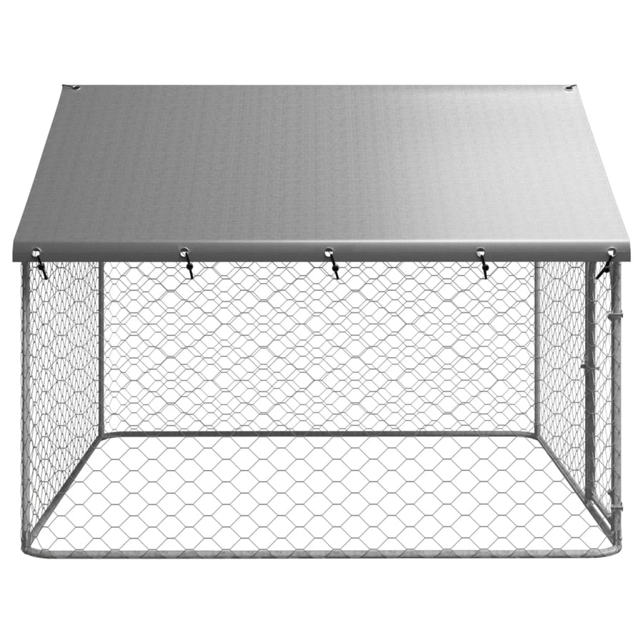 Hondenkennel voor buiten met dak 200x200x150 cm 200 x 200 x 150 cm