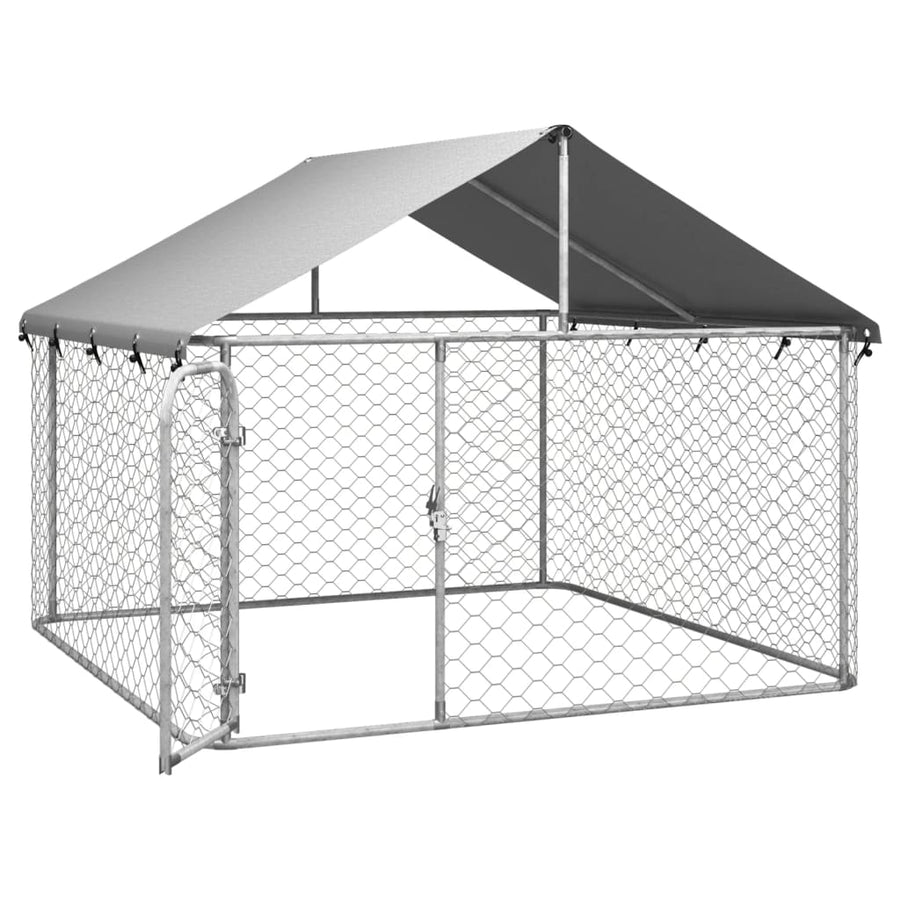 Hondenkennel voor buiten met dak 200x200x150 cm 200 x 200 x 150 cm