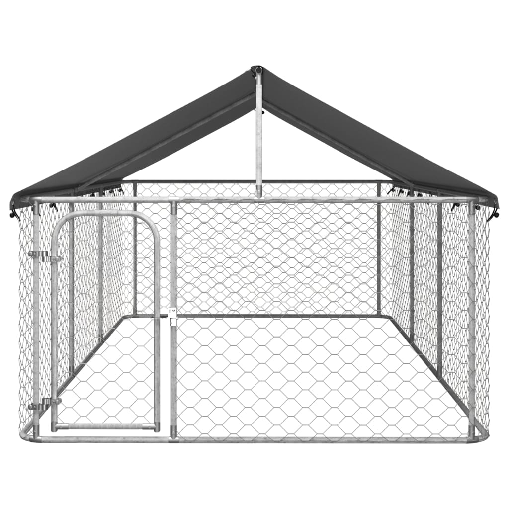 Hondenkennel voor buiten met dak 400x200x150 cm 400 x 200 x 150 cm